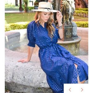 Blue and gold dress size small